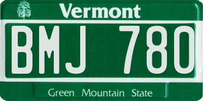 VT license plate BMJ780