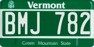 VT license plate BMJ782
