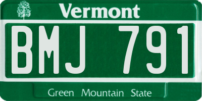 VT license plate BMJ791