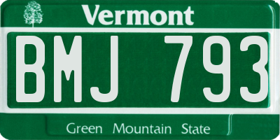 VT license plate BMJ793