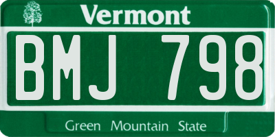 VT license plate BMJ798