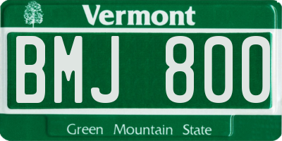 VT license plate BMJ800