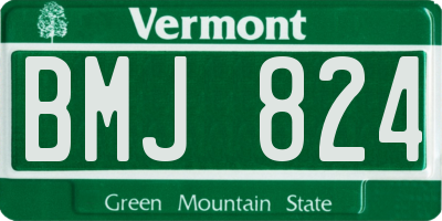 VT license plate BMJ824