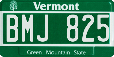 VT license plate BMJ825