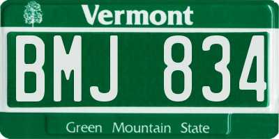 VT license plate BMJ834