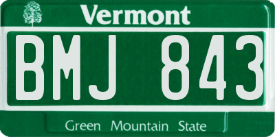 VT license plate BMJ843
