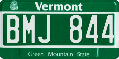 VT license plate BMJ844