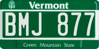 VT license plate BMJ877