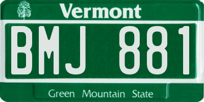 VT license plate BMJ881