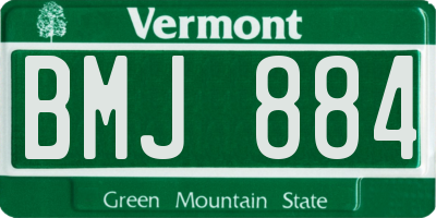 VT license plate BMJ884