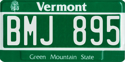 VT license plate BMJ895