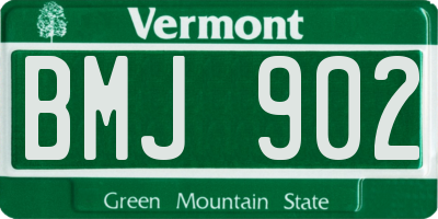 VT license plate BMJ902