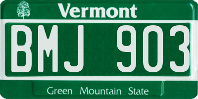 VT license plate BMJ903