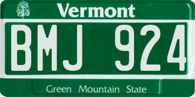 VT license plate BMJ924