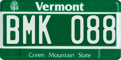 VT license plate BMK088