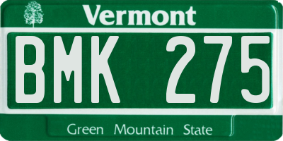 VT license plate BMK275