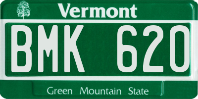 VT license plate BMK620