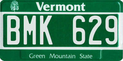 VT license plate BMK629