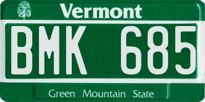 VT license plate BMK685