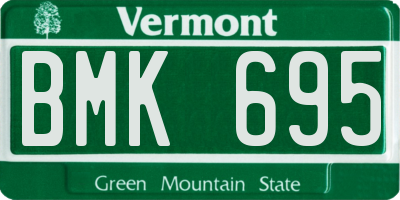 VT license plate BMK695