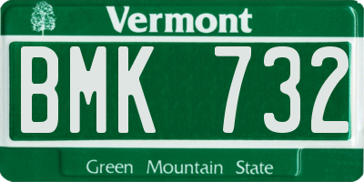 VT license plate BMK732
