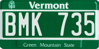 VT license plate BMK735