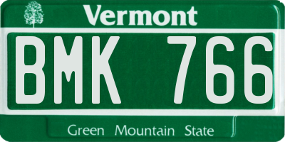 VT license plate BMK766