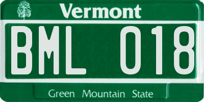 VT license plate BML018