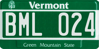 VT license plate BML024