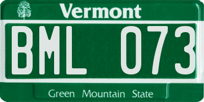 VT license plate BML073