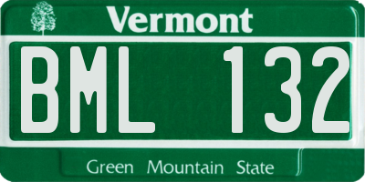 VT license plate BML132