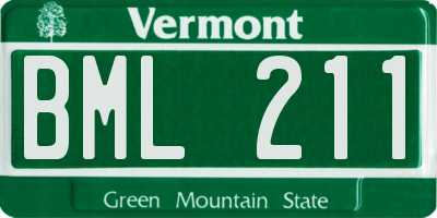 VT license plate BML211