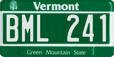 VT license plate BML241