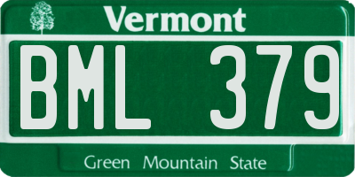 VT license plate BML379