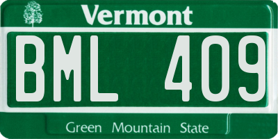 VT license plate BML409