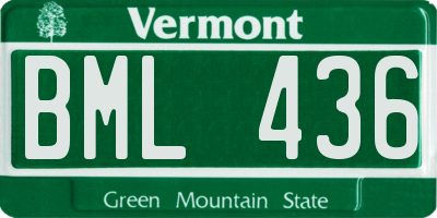 VT license plate BML436