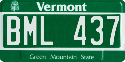 VT license plate BML437