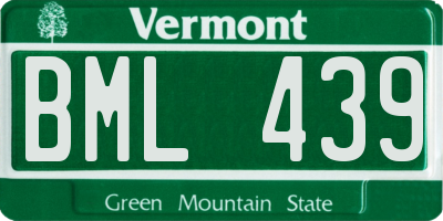 VT license plate BML439