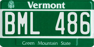 VT license plate BML486
