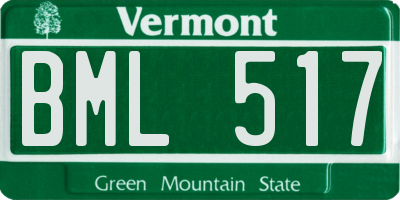 VT license plate BML517
