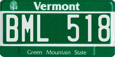 VT license plate BML518
