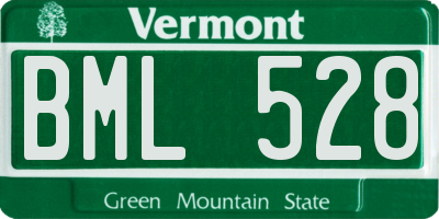 VT license plate BML528