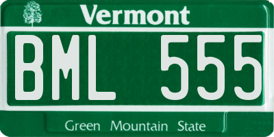 VT license plate BML555