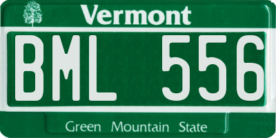 VT license plate BML556