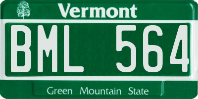 VT license plate BML564