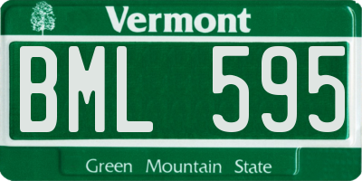 VT license plate BML595