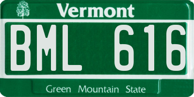 VT license plate BML616