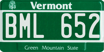 VT license plate BML652