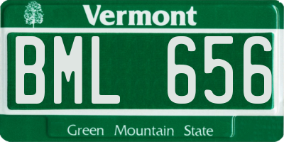 VT license plate BML656