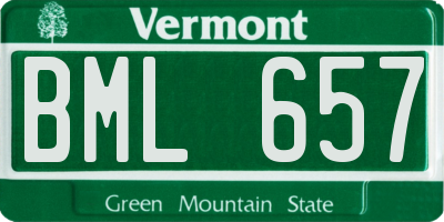 VT license plate BML657